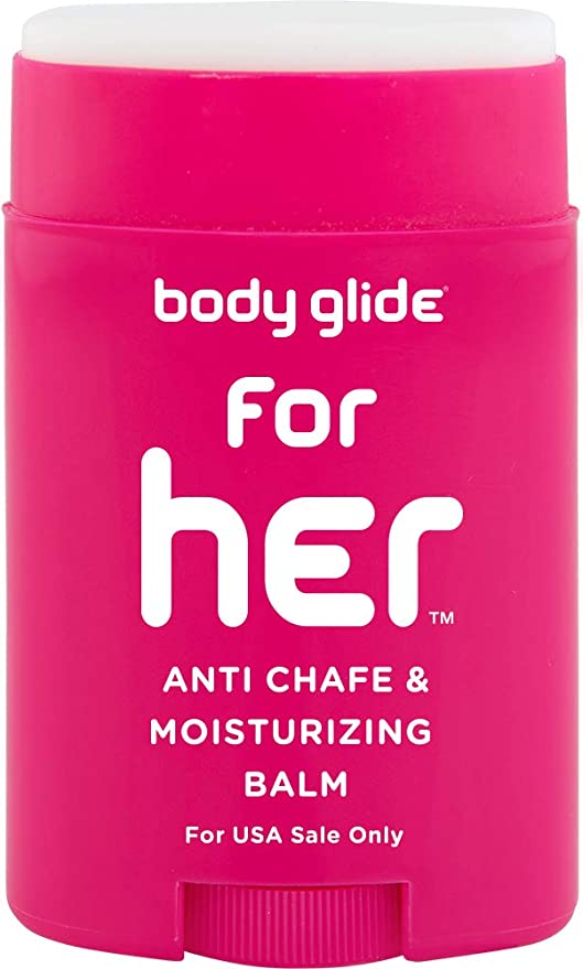 Body Glide For Her Anti Chafe Balm (.8oz, 1.5oz or 2pack bundle 1.5oz & 0.35oz) anti chafing stick with added emollients