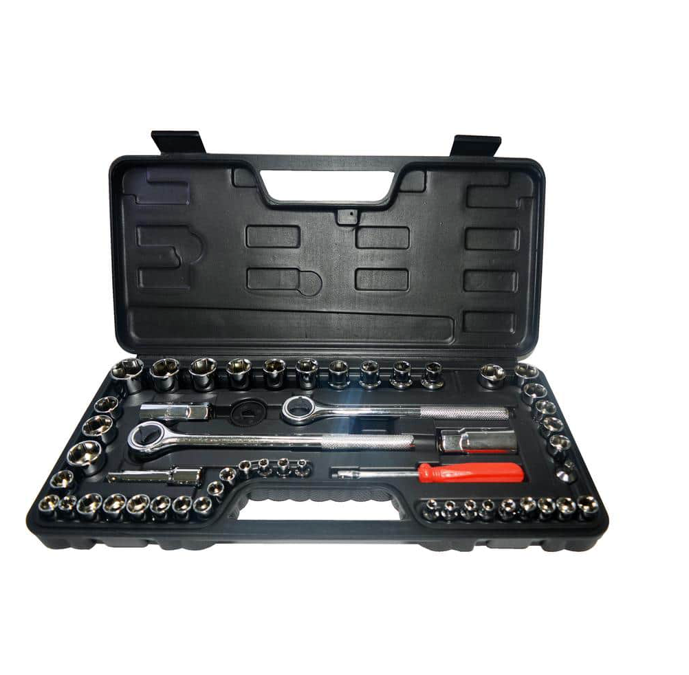 BEST VALUE 1 4 3 8 and 1 2 in. Socket Set 52 Piece H0183010