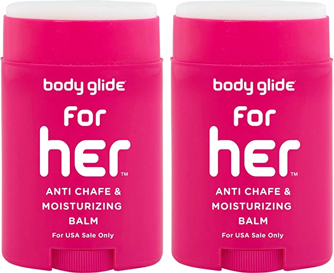 Body Glide For Her Anti Chafe Balm (.8oz, 1.5oz or 2pack of 1.5oz) anti chafing stick with added emollients