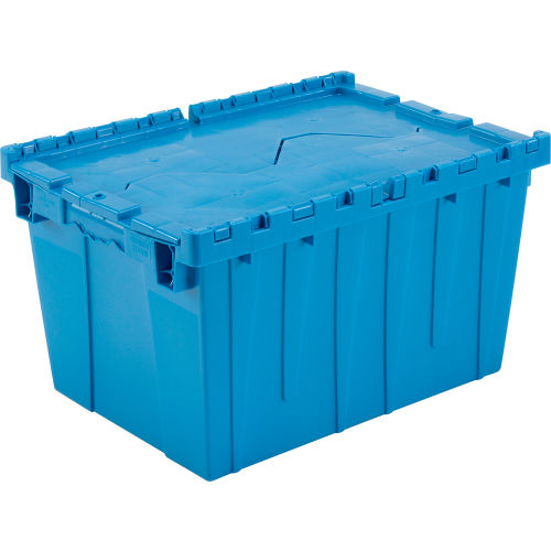Plastic Shipping/Storage Tote W/ Attached Lid, 21-7/8