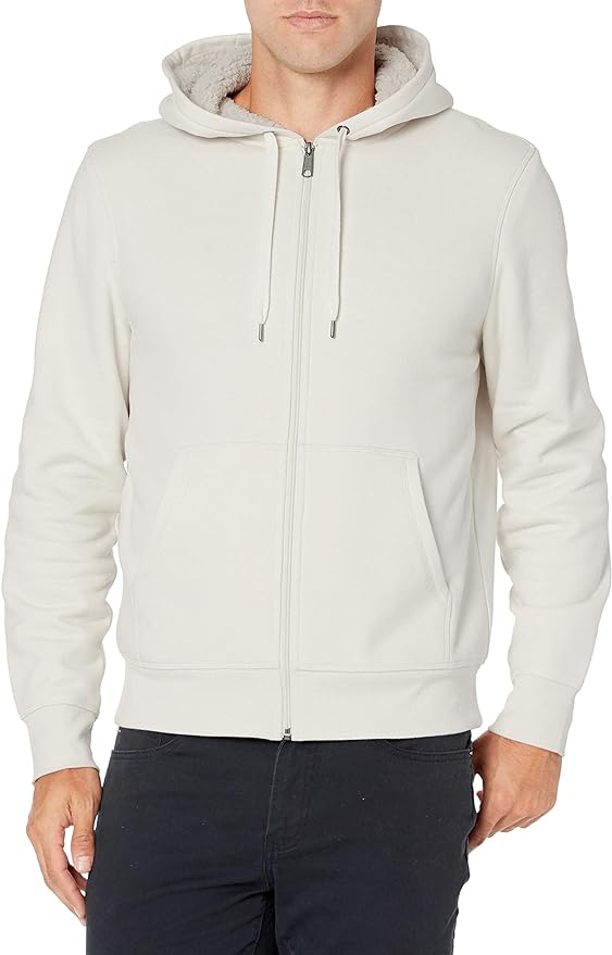 Men's Sherpa Fleece Lined classic zip-up hoodie