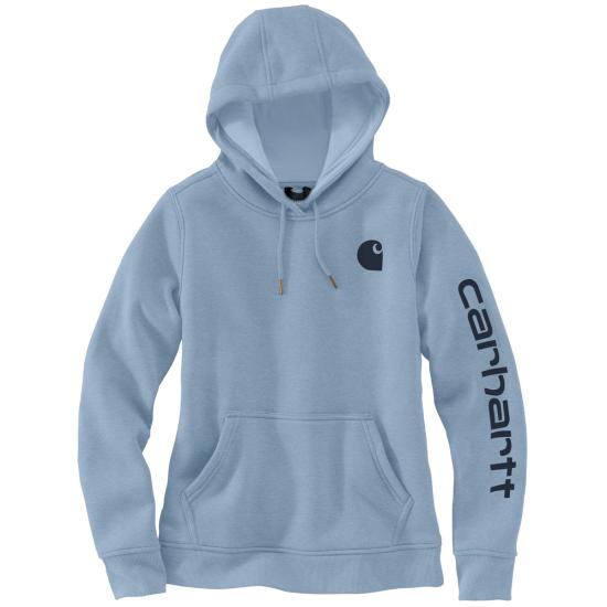 Carhartt  -  #102791  with sizes Made to Fit the Curvy Girl WOMEN'S RELAXED FIT MIDWEIGHT LOGO SLEEVE GRAPHIC SWEATSHIRT HOODIE