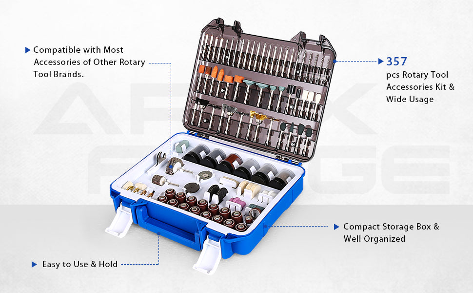 APEXFORGE Rotary Tool Accessories Kit, 357Pcs Accessories Kit - #M0 – SHE  WORX Supply