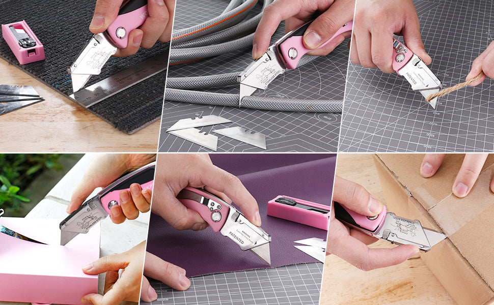 WORKPRO - #B09DFGX7D7 Folding Utility Knife, Quick Change Box Cutter ...