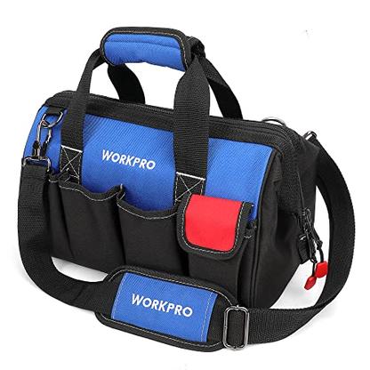 WORKPRO - #‎43398-37969  14-inch Tool Bag, Multi-pocket Tool Organizer with Adjustable Shoulder Strap