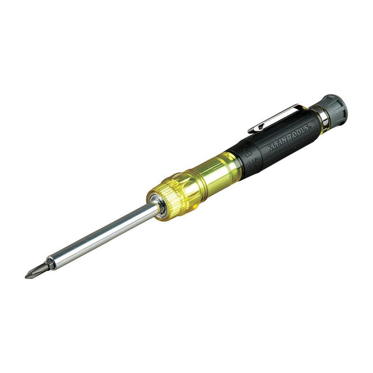 KLEIN TOOLS - Multi-Bit Electronics Pocket Screwdriver, 4-in-1, Ph, Sl Bits - 32614