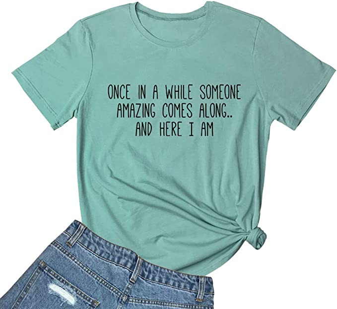 Graphic Tee - #9001049LGR - Made to Fit the Curvy Girl - Someone Amazing - Light Green