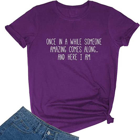 Graphic Tee - #9001049P - Someone Amazing - Purple