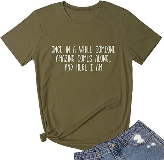 Graphic Tee - #9001049AG - Someone Amazing - Army Green