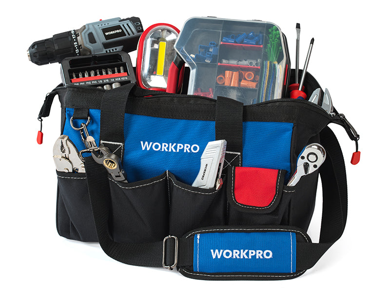 WORKPRO - #43398-37969 14-inch Tool Bag, Multi-pocket Tool Organizer ...