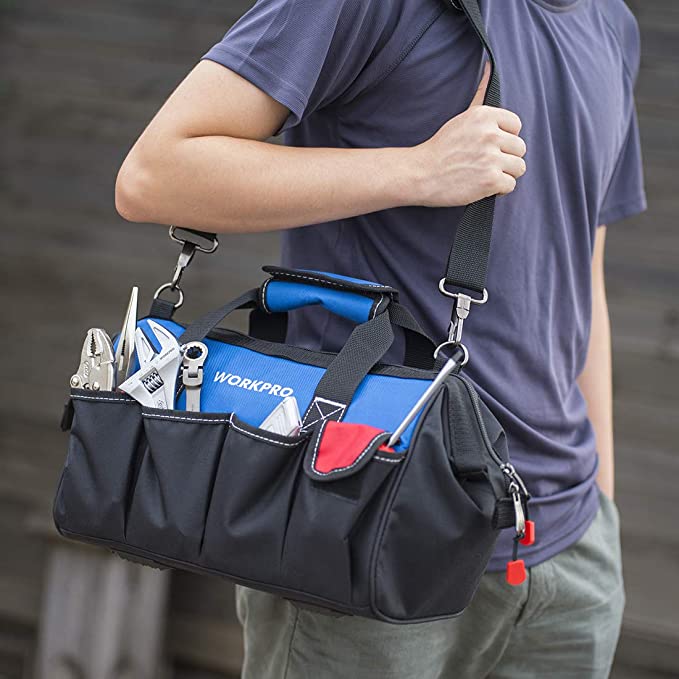 WORKPRO - #43398-37969 14-inch Tool Bag, Multi-pocket Tool Organizer ...