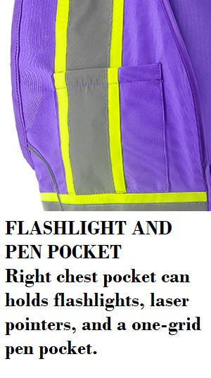 OPLERAI Safety Vest for Women  - Made for the Curvy Girl - ANSI Class 3 High Visibility Vest with 5 Pockets and Zipper Construction