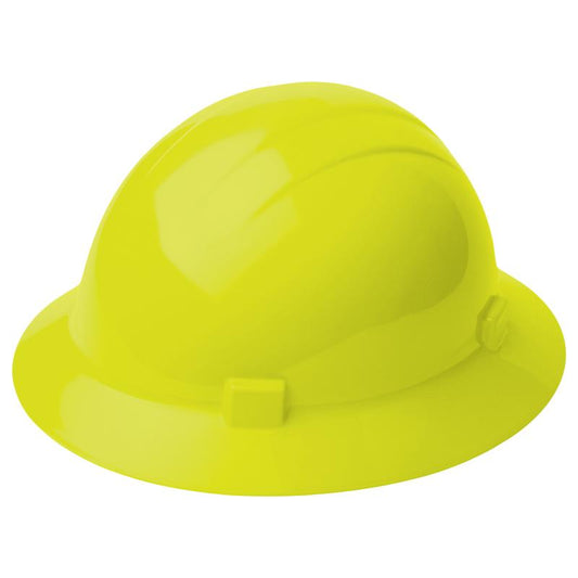 ERB - HI VIZ LIME WEL19220HL-AMFB MRT STK - AMERICANA FULL BRIM RATCHET HARD HAT