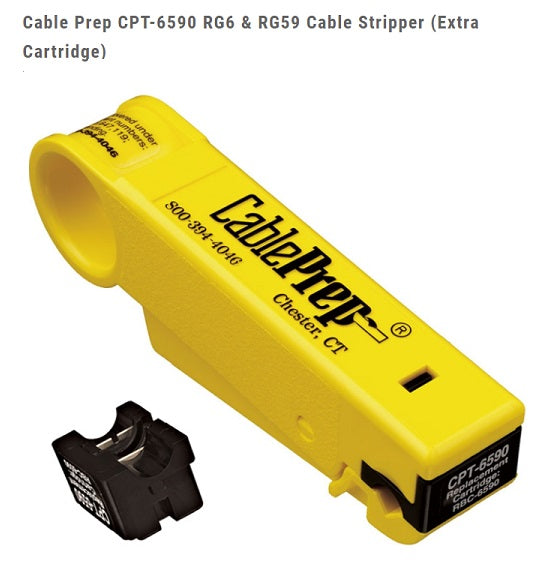 CABLE PREP - Cable Prep CPT-6590 RG6 & RG59 Cable Stripper (Extra Cartridge) - CPR-CPT-6590