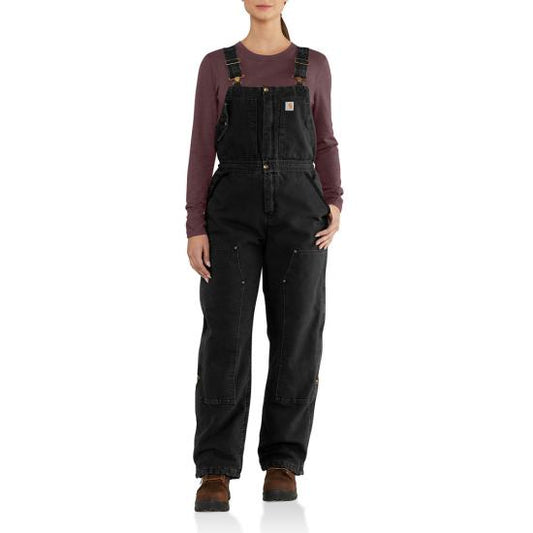 Carhartt - 102743-F/S - For the Curvy Girl - Women's Weathered Duck Wildwood Bib Overalls - Quilt Lined - Factory Seconds