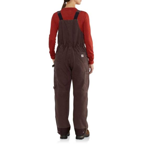 Carhartt - 102743-F/S - For the Curvy Girl -  Women's Weathered Duck Wildwood Bib Overalls - Quilt Lined - Factory Seconds