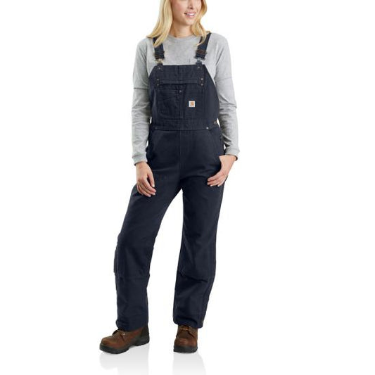 Carhartt - 104049 FS - Women's Washed Duck Bib Overalls Made to Fit the Curvy Girl - Quilt Lined - Factory Seconds