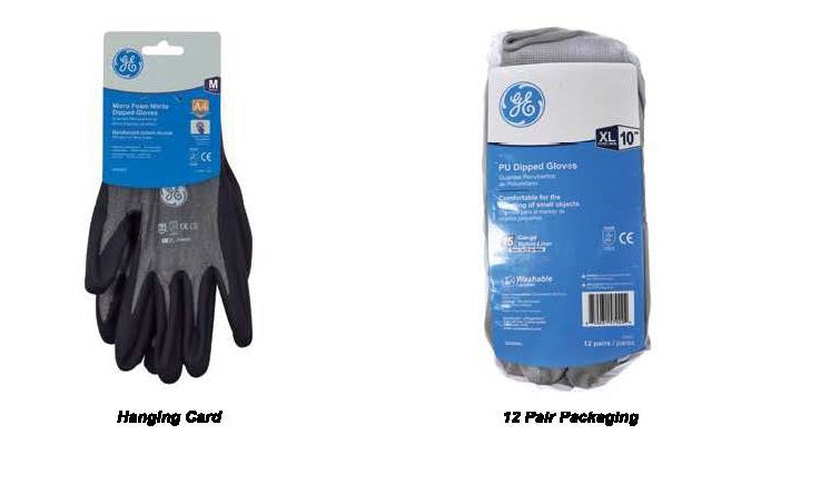 GE PPE - Hand Protection - Cut Resistant General Purpose Polyurethane Dipped Gloves #GG201 - pack of 12