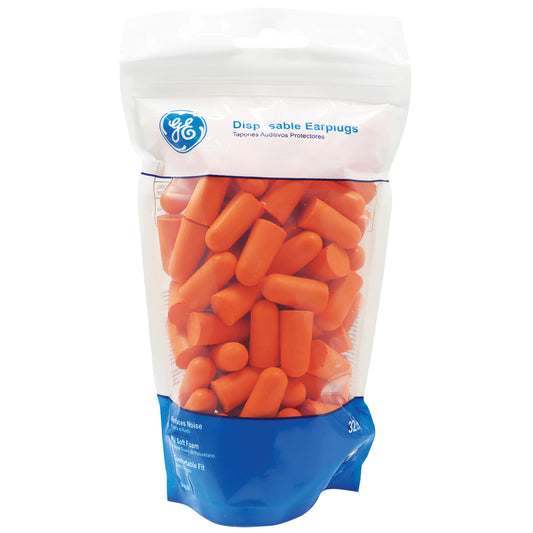 GE PPE - #GP428 - BULLET SHAPED DISPOSABLE EARPLUG 50 PAIRS per bag - uncorded