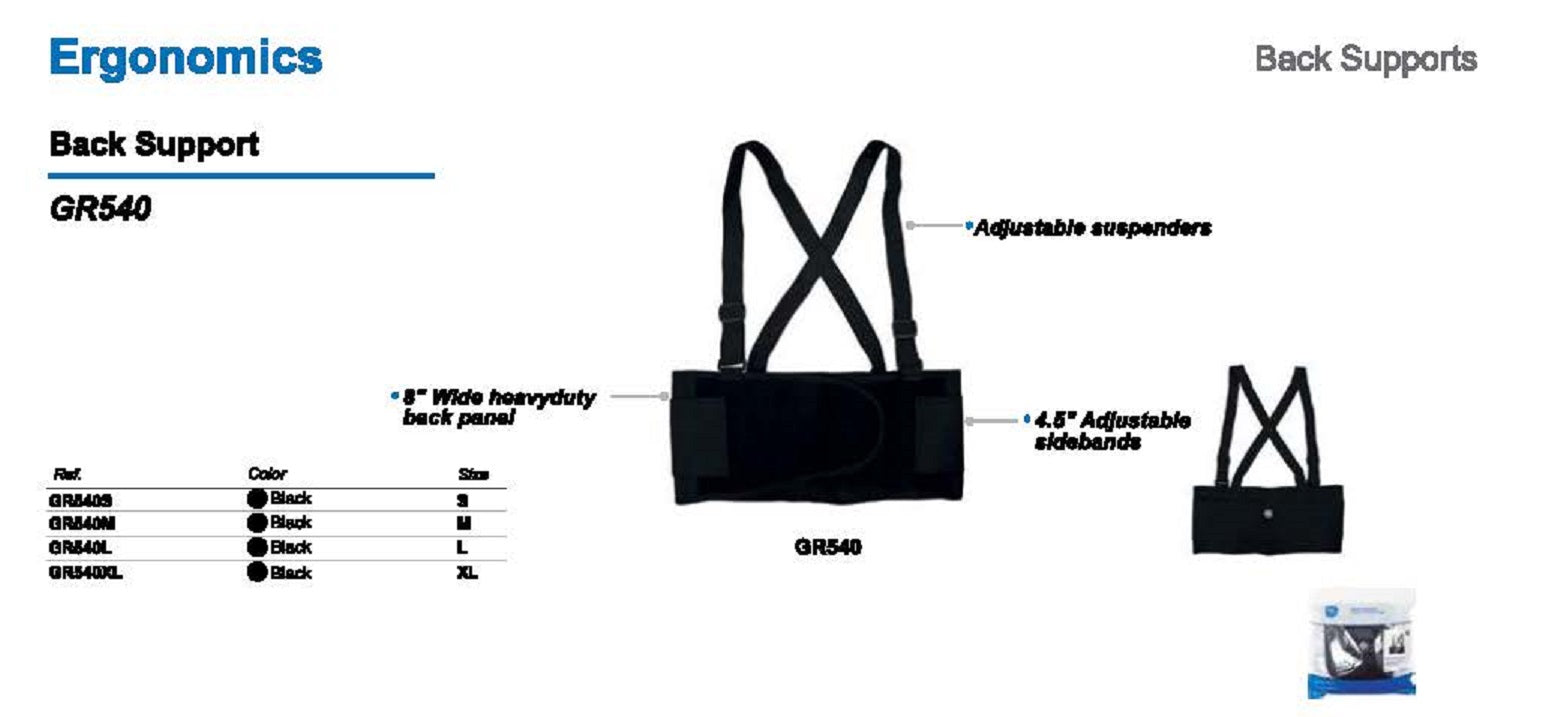 GE PPE  -  #GR540 Back Support belt