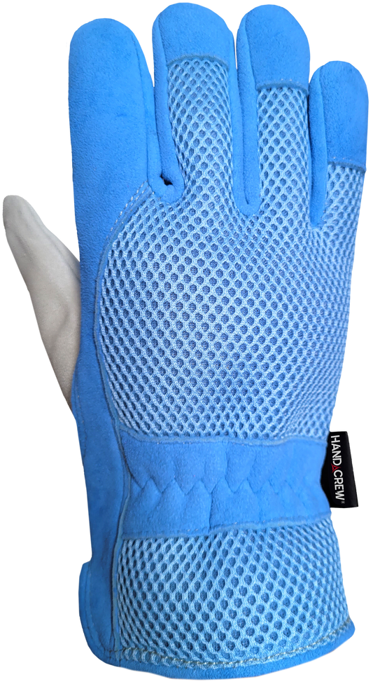 HAND CREW - Women Worx - #HG3650 - Womens Leather w/Mesh Work Gloves