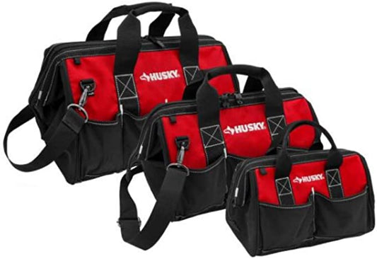 Husky - Tool Bag Combo in Red - 18" 15" and 12"  #82165N17