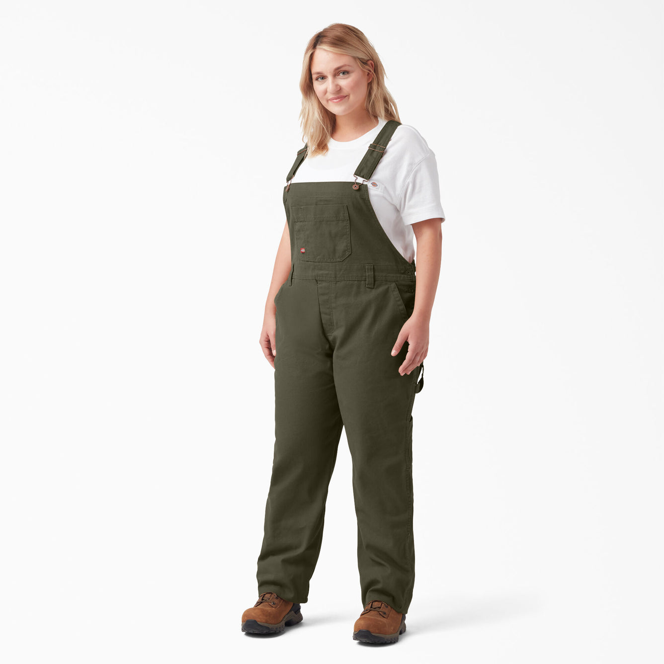 Dickies  -  #FBW206 - Made to Fit the Curvy Girl - Women's Plus Relaxed Fit Straight Leg Bib Overalls