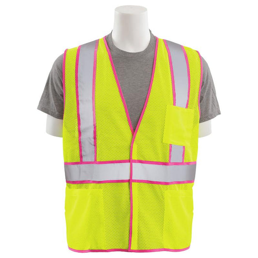 ERB - S730 VEST - S730 CLASS 2 PINK TRIM UNISEX VEST