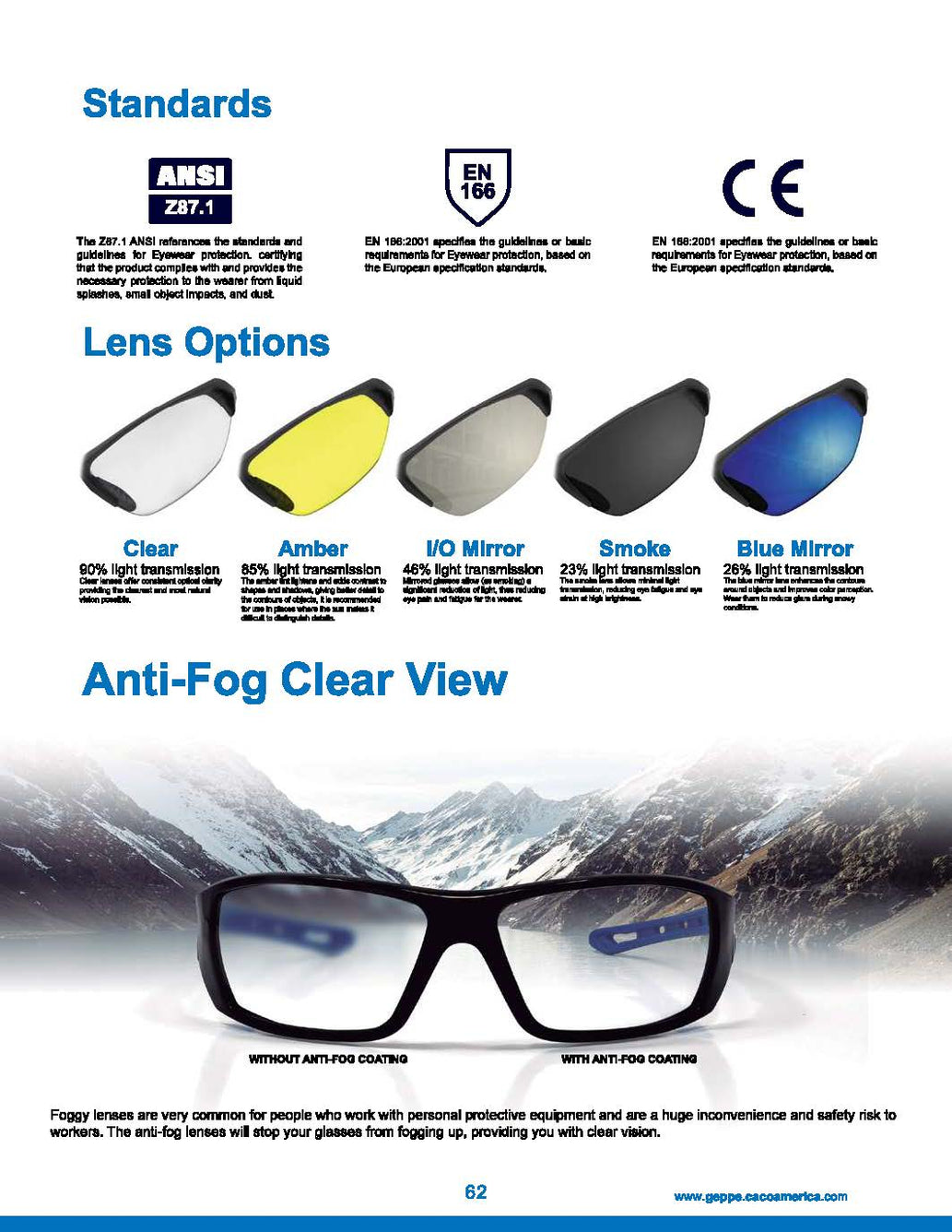 GE PPE - Protective Eyewear - 03 Series Safety Glasses - Frameless #GE203