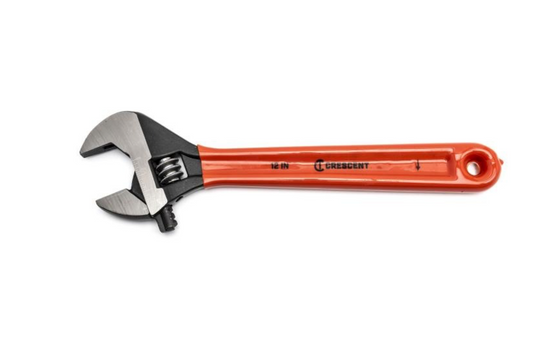 CRESCENT TOOLS - 12" Adjustable Black Oxide Cushion Grip Wrench - Carded - AT212CVS