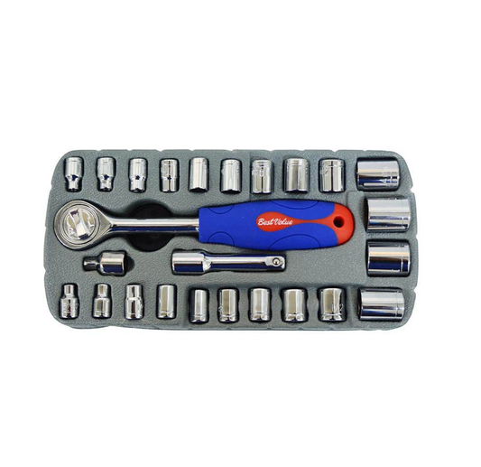 BEST VALUE - 1/4 and 3/8 in. Socket Set (27-Piece) - H0183001