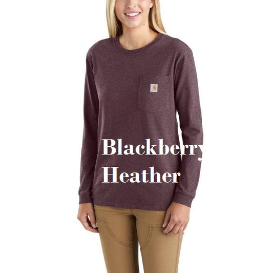 Carhartt - For the Curvy Girl - #103244 WOMEN'S LOOSE FIT HEAVYWEIGHT LONG-SLEEVE POCKET T-SHIRT